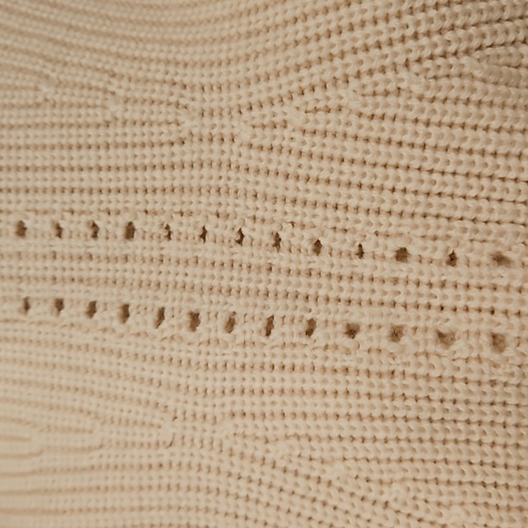 💕TRINA TURK💕 Dalhart Sweater ~ Ecru 100% Ribbed Knit Merino Wool Medium - Picture 9 of 12